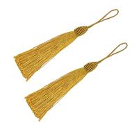 20 pièces Pompons de marque-pages en fil soyeux de 15,5 cm/6 pouces avec boucle de cordon de 5,1 cm et petit nœud chinois pour la fabrication de bijoux, souvenirs, marque-pages, accessoire de