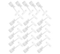 20 Pièces Porte-affiche de Menu à Pince Double, Plastique Blanc | Angle Réglable, Forte Tenue, pour Tables de Marché, Agendas et Vitrines de Commerce