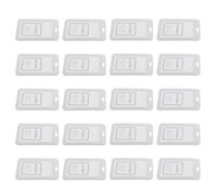 20 Pièces Porte-badge en Plastique Blanc Rigide Horizontal | Fenêtre Transparente, Surface Lisse, Insertion Facile, Accès Rapide pour Lecture ou Scan, Anti-rayures