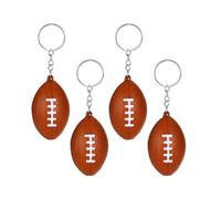20 Pièces Porte-clés Rugby Créatif en Pu, Marron