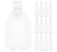 20 Pièces Porte-étiquette de Prix en Plastique Translucide Blanc | Insertion Facile des Étiquettes, Affichage Double Orientation, Surface Lisse Claire, pour Cintres et Cartes Signalétiques