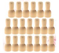 20 Pièces Poupée en Bois à Peindre pour Garçon et Filles | Bois Brut, Perçage Facile, à Suspendre ou Poser, pour École et Chambre, Ornement de Bureau