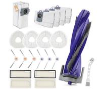 20 Pièces pour Narwal Freo Z Ultra Kit D'accessoires de Rechange Aspirateur Robot avec 1 Brosses Principales, 4 Vadrouille,6 Brosses Latérales, 4 Filtres, 4 Sacs à Poussière,1 Brosse De Nettoyage