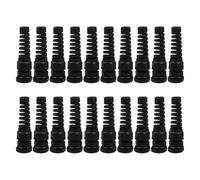 20 Pièces Presse-étoupe Noir en Nylon Étanche pour Câble 3-6,5 MM | Entrée de Cordon, Mécanisme Autoajustable, Canal Antikink Intégré, Joints Fournis, Usage Extérieur Industriel