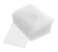 20 Pièces Protège-Carte Transparent ABS Anti-Flexion | Design Transparent, Surface Lisse sans Bavures, Léger et Portable, pour Cartes de Bibliothèque et Affichage Bureau