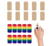 20 Pièces Protège-Doigts Colorés, Protège-Doigts, Protège-Doigts Anti-Usure, Protège-Doigts De Sport, Protège-Doigts Élastiques, Bandages Pour Doigts