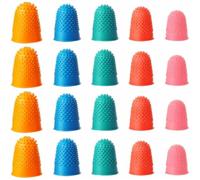 20 Pièces Protège-doigts en Caoutchouc Silicone Réutilisables | Souples, Confortables, Élastiques, Usage Manuel, Anti-brûlure, pour Travail, Étude, Loisirs, Lot Pratique
