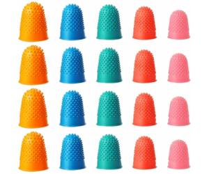 20 Pièces Protège-doigts en Caoutchouc Silicone Réutilisables | Souples, Confortables, Élastiques, Usage Manuel, Anti-brûlure, pour Travail, Étude, Loisirs, Lot Pratique