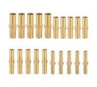 20 Pièces Raccord Pneumatique Raccord Durite Essence Laiton Tuyau Barbelé Raccords pour Conduite d'Air Conduite d'Eau Conduite de Carburant Conduite d'Huile (6 mm/8 mm/10 mm/12 mm)