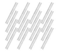 20 Pièces Rail Din Électrique C45 en Aluminium, Guide Rainuré | Profilé Extrudé Argenté, Montage Mural et Rétrofit Rapide, pour Borniers, Minuteries et Centres