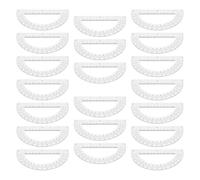 20 Pièces Rapporteur Demi-cercle Clair 180 Degrés Précis | Double Échelle Graduée, Surface Haute Transparence, Utilisation en t Examen, Compatible Cahiers et Planches