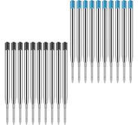 20 Pièces Recharge Stylo Bille Compatible Avec Parker,Cartouche Stylo Bille,Recharges Pour Stylo À Bille G2,Cartouches Compatible Format G2,Largeur De Trait 1.0mm,Encre Séchage Rapide