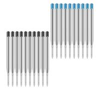 20 Pièces Recharge Stylo Bille Compatible avec Parker, Cartouche Stylo Bille, Recharges pour Stylo à Bille G2, Cartouches Compatible Format G2, Largeur de Trait 1.0mm, Encre Séchage Rapide