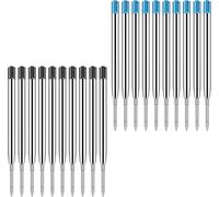 20 Pièces Recharge Stylo Bille Compatible Avec Parker, Cartouche Stylo Bille, Recharges Pour Stylo À Bille G2, Cartouches Compatible Format G2, Largeur De Trait 1.0mm, Encre Séchage Rapide