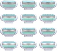 20 Pièces Recharges de Lames Pour Femme, Lames de Rasoir Femme, Lames Compatible Venus, Recharges Lames Bleues, Recharges à 3 Lames en Acier Inoxydable, Rasage Doux et Précis (Bleu)