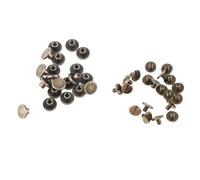 20 Pièces Rivets en Laiton pour Artisanat du Cuir, Vis à Tête Plate pour Réparation, Décoration de Ceinture, Sac, Portefeuille, Bricolage