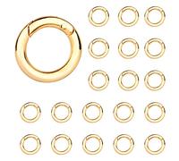 20 Pièces Rond Mousqueton, Snap Ressort Anneau, Mousqueton Rond, Ressort Anneau Boucle Alliage Zinc, 29mm, pour Sacs, Sacs à Main, Porte-Clés, Travaux Manuels (Or)