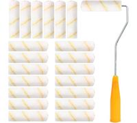 20 Pièces Rouleaux à Peinture 15 cm, Kit de Peinture Murale Faciles à Installer et Remplacer, pour Murs Intérieurs, Plafonds, Réparations, Décoration Maison Bricolage les Créations Artistiques.