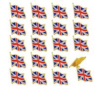 20 Pièces Royaume-Uni Pins Métal Anglais Badge Drapeau UK Pin's Broches de Drapeaux Union Britannique Patriote Pin Badge à épingle pour Collectionneur Fête Nationale Costume Chapeaux Veste Sac à dos