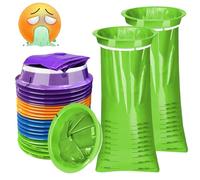 20 PièCes Sac A Vomi, 1000ml Sac Vomi Jetable, Sac Vomissement Voiture Avec Bouton-Pression, Sac à Vomir Haute Densité, Sac Vomitoire Pour Voiture Et Voyage Femmes Enceintes Urgences Malades