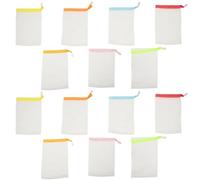 20 Pièces Sachet de Savonnette Moussant en Nylon à Cordon | Filet Simple pour Nettoyage, Libère un Arôme, Mousse Riche Couleur Aléatoire