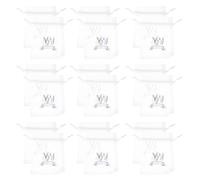 20 Pièces Sachets Vides pour Lavande à Cordon, Tissu Blanc, 12g