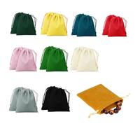 20 Pièces Sacs à Bijoux en Velours avec Cordon de Serrage 7 x 9 cm, Sachet Velours Bijoux Mélangés 10 Couleurs, Petit Sac Bijoux Cadeau, Pochette Bijoux, Sacs en Velour avec Cordon de Serrage