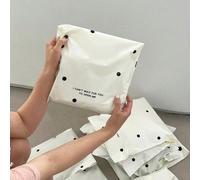 20 pièces Sacs de courrier à pois blanc cassé, convenant pour la rentrée scolaire, la remise des diplômes, le mariage, les cadeaux d'équipe d'anniversaire, sacs de rangement en plastique épaissi, boît