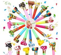 20 Pièces Sans-Gêne de Fête Multicolores - Sifflets Anniversaire Enfant, Bruiteurs pour Mariage, Carnaval et Célébrations - Accessoires Cotillons pour Pochette Surprise et Pinata