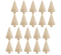 20 Pièces Sapin de Noël à Peindre en Bois, Khaki | Bois Dur, Surface Lisse et Brute, Bord Poli sans Bavure, Stable sur Table, pour Peinture ou Laine