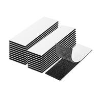 20 Pièces Scratch Autocollant Double Face, 2 x 10cm scratch Autocollant, Noir Scratch Double Face scratch, Bande scratch Autocollant Réutilisable pour Mur,Sol,Métal,Plastique,Ménage,Bricolage