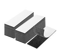 20 Pièces Scratch Autocollant Double Face, 3 x 10cm scratch Autocollant, Noir Scratch Double Face scratch, Bande scratch Autocollant Réutilisable pour Mur,Sol,Métal,Plastique,Ménage,Bricolage