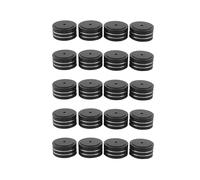 20 PièCes SéRies 40X20Mm Aluminium HIFI AMP Haut-Parleur Support D'Isolement Platine Vinyle DAC Coussinet de Pieds (Noir)