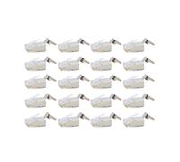 20 PièCes SéRies Cat6 / 6A RJ45 Passe à Travers des Prises Modulaires, Connecteur de Terre Externe Blindé (STP), Sertissage EZ