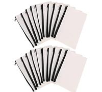 20 PièCes SéRies Toile Maquillage Toile Zipper Poche ÉTui à Crayons Blanc Bricolage Artisanat