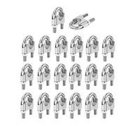20 pièces Serre-câble en acier inoxydable 5mm, Serre-câble M5, Serre-câble en acier, Serre-câble en forme de U pour câble métallique, câble en acier
