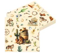 20 pièces serviettes bandana western décoration anniversaire cowboy cadeaux far west accessoires fête bébé rodeo wild one yeehaw verres à boire cowgirl vaisselle howdy