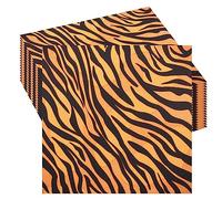 20 Pièces Serviettes En Papier Imprimé Tigre De Fête D'Animaux De Safari De Jungle, Vaisselle De Fête à Thème De La Jungle Pour Enfants Fournitures De Table De·Fête De Reptiles De Safari De·Jungle