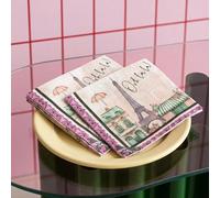 20 pièces Serviettes imprimées Tour Eiffel de Paris - Tissu jetable à double épaisseur convenant pour les fêtes, les cocktails et la décoration d'intérieur Papetier