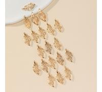 20 pièces/set Pendentif DIY Métallique Feuille Taille UniqueAlliage de zinc
