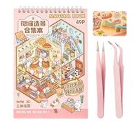20 Pièces Sets 3d House Sticker Scene Kit,cozy Stickers,stickers Relief Réutilisables Pet Avec 2 Pinces, Fournitures DIY Scrapbooking Anti-stress Pour Adultes Décoration Carnet