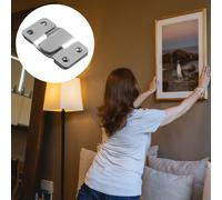 20 Pieces Stainless Steel Recessed Picture Frame Brackets With Z Clips For Headboard Large Hooks Assorted
