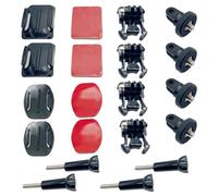 20 Pièces Support Adhésif Incurvé Et Plat, Support De Fixation Pour Casque De Moto, Support De Fixations De Pour Gopro, Casque Support De Fixation, Convient Pour Go Pro, Accessoires Pour Go-Pro