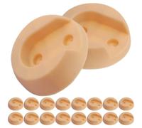 20 Pièces Support de Tringle à Penderie 25mm PP | Socle Khaki, Installation Facile, pour Barre 25mm, Usage Armoire et Fenêtre, Lot