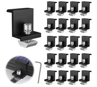 20 Pièces Supports de Panneau Solaire, 30 mm Fixation Panneau Solaire, Kit Panneau Solaire, pour Rail de Montage Photovoltaïque, a