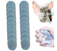 20 pièces Tampon jex avec Savon à récurer en laine d'acier réutilisables jex tampon à récurer pré-savonnés Absorbants pour le nettoyage de la maison de la vaisselle de cuisine et des grilles