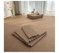 20 Pièces Tapis De Four-Season Cushion en Mousse avec Bordure Interlocking Floor Tiles Cotton and Linen Patchwork Mat Tapis d'exercice Warm in Winter Cool in Summer(Dark Brown,40pcs)