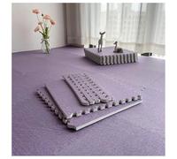 20 Pièces Tapis De Four-Season Cushion en Mousse avec Bordure Interlocking Floor Tiles Cotton and Linen Patchwork Mat Tapis d'exercice Warm in Winter Cool in Summer(Purple,40pcs)