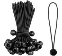 20 Pieces Tarpaulin Tensioner,30 Cm Tarpaulin Bungee Cord,With Elastic Ball Tensioner,Black,For Tents,Curtains,Banners.[Z1]