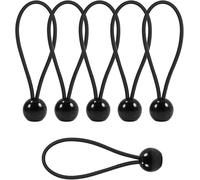 20 Pieces Tarpaulin Tensioner,30 Cm Tarpaulin Bungee Cord,With Elastic Ball Tensioner,Black,For Tents,Curtains,Banners.[Z153]